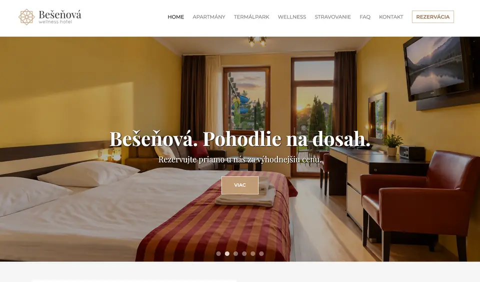 Wellness Hotel Bešeňová – pred (počítač)