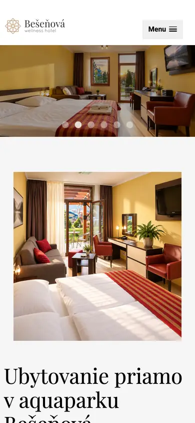 Wellness Hotel Bešeňová – pred (mobil)